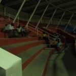 Spectators enjoying the game on Friday evening 